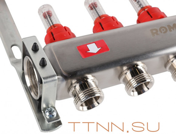 Для отопления Rommer 1"/3/4"x9 с расходомерами (RMS-1200-000009)