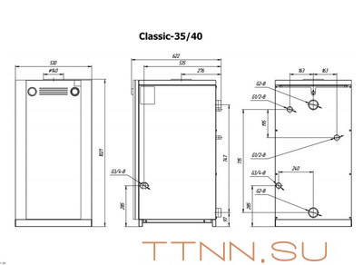 Напольный газовый котел Лемакс Classic-40V Напольный газовый котел Лемакс Classic-40V