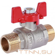 Шаровой кран 1/2" НР/НР, ручка бабочка ROMMER RBV-0007-0410215 Шаровой кран 1/2" НР/НР, ручка бабочка ROMMER RBV-0007-0410215