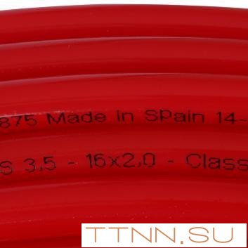 Труба сшитый полиэтилен 16 мм STOUT PEX-a 16х2,0 (бухта 200 метров) красная