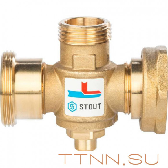 Смесительный клапан STOUT G 1 1/2M-G 1 1/2F-G 1 M 60°С Смесительный клапан STOUT G 1 1/2M-G 1 1/2F-G 1 M 60°С