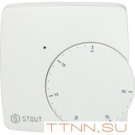 Термостат комнатный электронный STOUT WFHT-BASIC со светодиодом Термостат комнатный электронный STOUT WFHT-BASIC со светодиодом