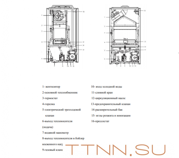Настенный газовый котел MIZUDO M40ТH OpenTherm Настенный газовый котел MIZUDO M40ТH OpenTherm