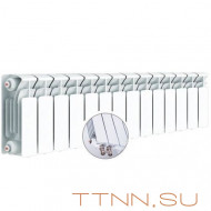 Радиатор биметаллический Rifar BASE 200 Ventil 14 секций Радиатор биметаллический Rifar BASE 200 Ventil 14 секций