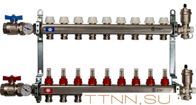 Коллектор с расходомерами STOUT SMS 0907 000009 Коллектор с расходомерами STOUT SMS 0907 000009