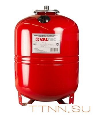 Расширительный бак VALTEC Бак расширительный для отопления 100л. КРАСНЫЙ (с ножками)