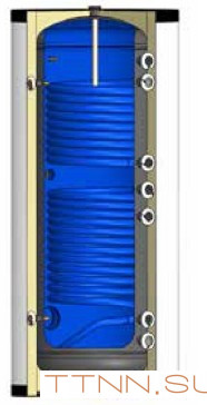 Бойлер косвенного нагрева с двумя змеевиками ЭВАН WBС-HT-200 Бойлер косвенного нагрева с двумя змеевиками ЭВАН WBС-HT-200