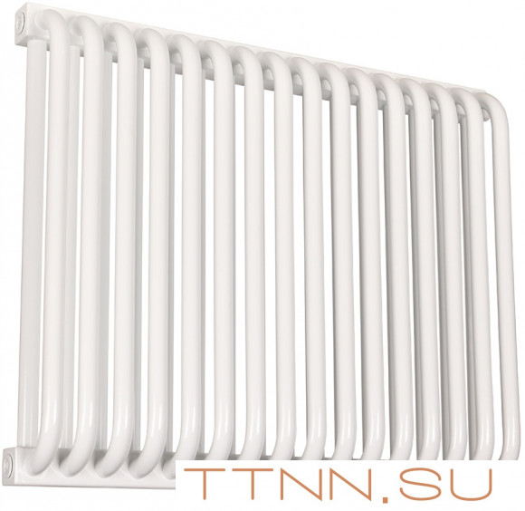 Стальной трубчатый радиатор 2-колончатый Rommer RST 2050/16 нижнее правое подключение RAL9016