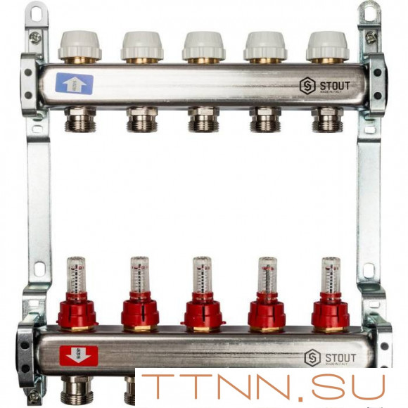 Коллектор с расходомерами STOUT SMS 0917 000005 Коллектор с расходомерами STOUT SMS 0917 000005