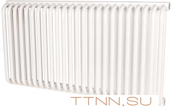 Стальной трубчатый радиатор 2-колончатый Rommer RST 2050/24 боковое подключение RAL9016