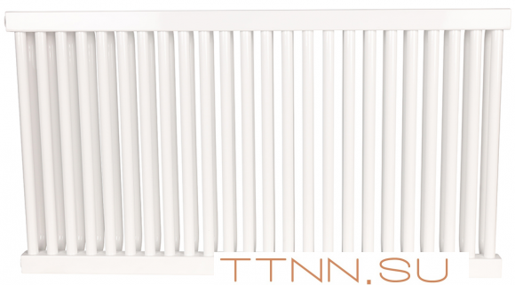 Стальной трубчатый радиатор 2-колончатый Rommer RST 2050/24 боковое подключение RAL9016