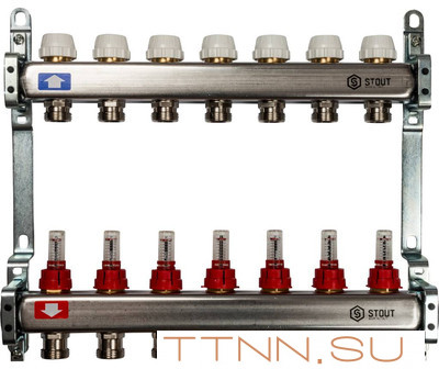 Коллектор с расходомерами STOUT SMS 0917 000007 Коллектор с расходомерами STOUT SMS 0917 000007