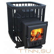 Чугунная печь для бани Варвара "Прима" 16 (К402) панорамная дверь Чугунная печь для бани Варвара "Прима" 16 (К402) панорамная дверь