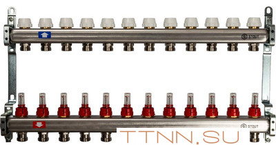 Коллектор с расходомерами STOUT SMS 0917 000012 Коллектор с расходомерами STOUT SMS 0917 000012