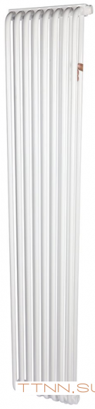 Стальной трубчатый радиатор 2-колончатый Rommer RST 2175/08 нижнее правое подключение RAL9016