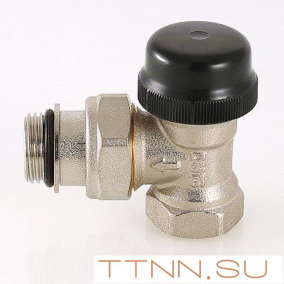 Клапан термостатический для радиатора угловой с преднастройкой Valtec 3/4 VT.037.N.05 Клапан термостатический для радиатора угловой с преднастройкой Valtec 3/4 VT.037.N.05