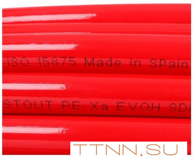 Труба сшитый полиэтилен 20 мм STOUT PEX-a 20х2,0 (бухта 100 метров) красная