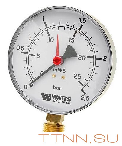 Манометр радиальный Watts F+R200 (MDR) 80/ 25x1/2"