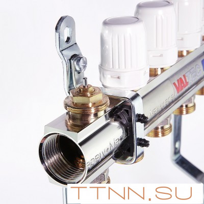 Для отопления VALTEC 1"х8 вых. Евроконус 3/4"
