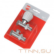 Набор ручной регулировки Royal Thermo прямой 1/2” (никель) Набор ручной регулировки Royal Thermo прямой 1/2” (никель)