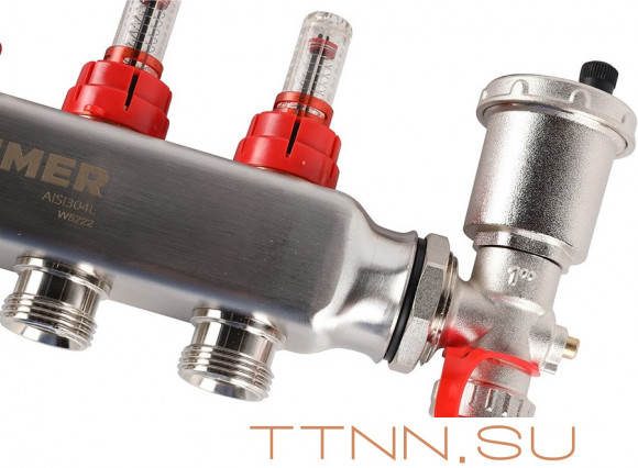 Для отопления Rommer 1"/3/4"x5 с расходомерами (RMS-1210-000005)