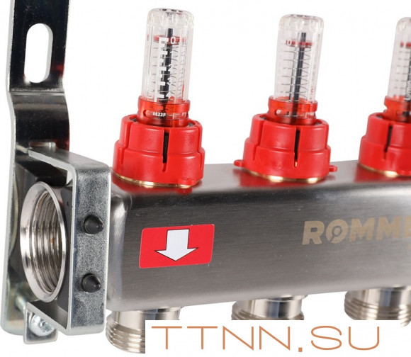 Для отопления Rommer 1"/3/4"x6 с расходомерами (RMS-1200-000006)