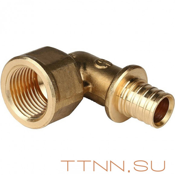 Угольник-переходник с внутренней резьбой 16xG 3/4" для труб из сшитого полиэтилена