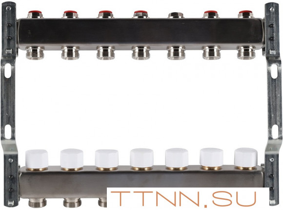 Для отопления Rommer 1"/3/4"x7 с запорными клапанами (RMS-3200-000007)