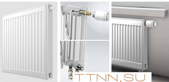 Стальной панельный радиатор Тип 33 Royal Thermo VENTIL COMPACT VC33-450-2100 RAL9016