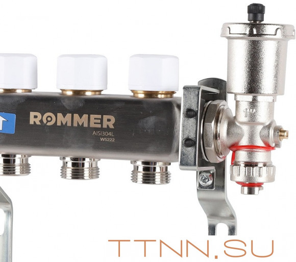 Для отопления Rommer 1"/3/4"x7 с запорными клапанами (RMS-3210-000007)