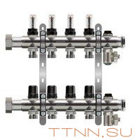 Коллекторная группа из нержавеющей стали без кранов TIM 7 выходов KCS1007