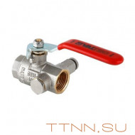 Кран шаровый с дренажным вентилем Valtec 1 VT.245 Кран шаровый с дренажным вентилем Valtec 1 VT.245