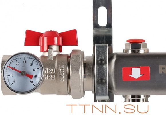 Для отопления Rommer 1"/3/4"x8 с запорными клапанами (RMS-3210-000008)