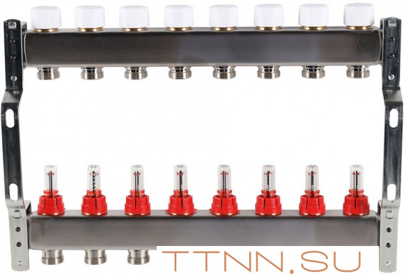 Для отопления Rommer 1"/3/4"x8 с расходомерами (RMS-1200-000008)