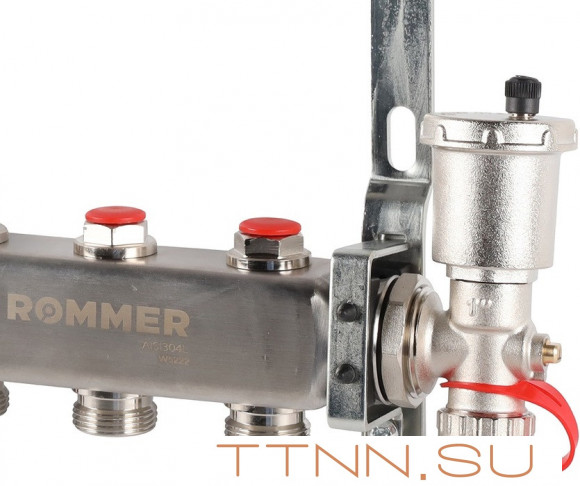 Для отопления Rommer 1"/3/4"x9 с запорными клапанами (RMS-3210-000009)